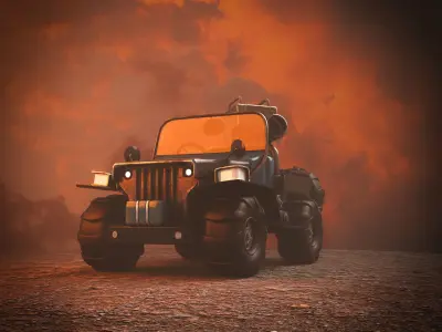 Old Jeep  3D model