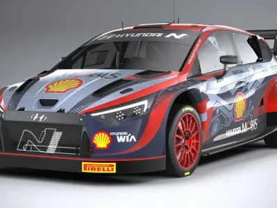 Hyundai i20 N WRC Rally1 2022 3D model