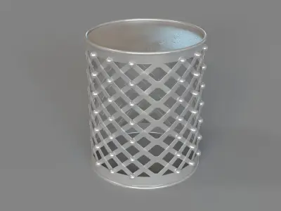 Alden Side Table Silver Grey Smoke 3D model