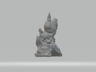 Hen Cock Chick 3D print model