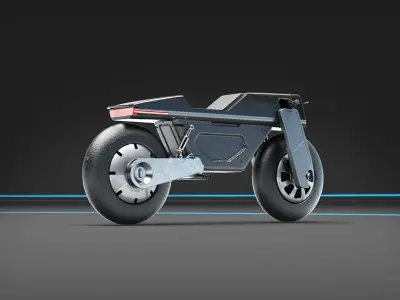 Electric motor scifi vehicle automotive ev 3D model
