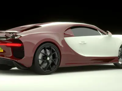 Bugatti Chiron Sport 2021 White 3D model
