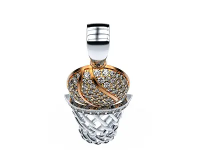 Pendant BasketBall 3D print model