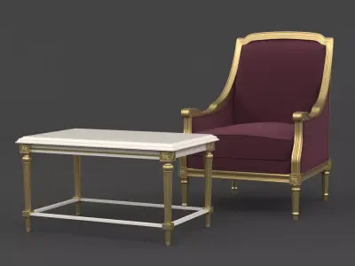Classic Armchair 3D model purchase