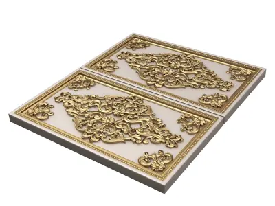 Backgammon Set 02 White Low-poly 3D model