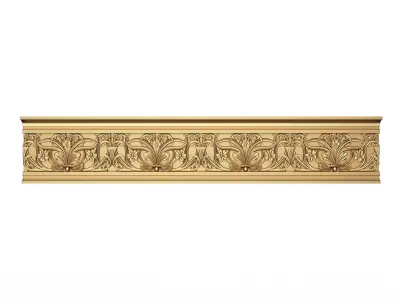 Cornice Decoration Molding 020 Low-poly 3D model