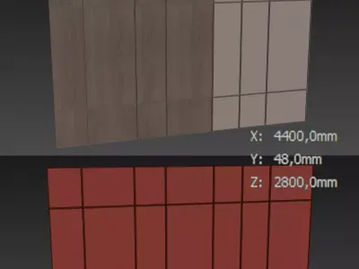Decorative V76 Wall Panels 3D model
