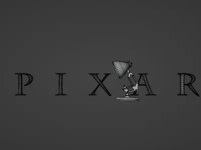 Luxo Jr Disney Pixar Lamp Low-poly 3D model