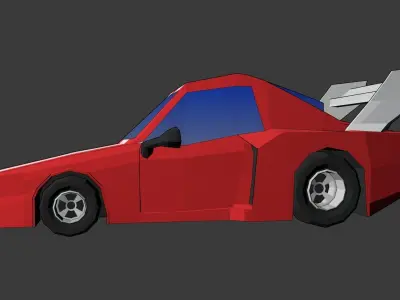 Low-poly car racing Low-poly 3D model