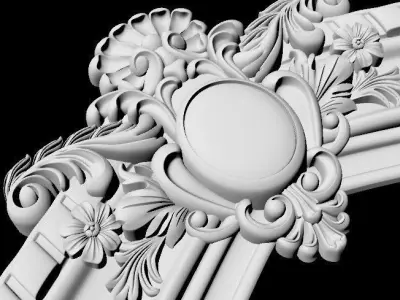 Central decor ornament for furniture 3D model 988