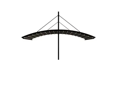Motorized Pergola 6a dark iron 3D model
