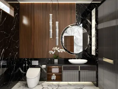 Modern Contemporer Bedroom 3D model