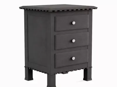 Old Wooden Dresser A 08 Low-poly 3D model