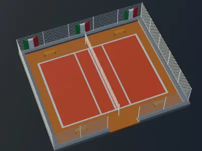 Volleyball Stadium - Italy Low-poly 3D model