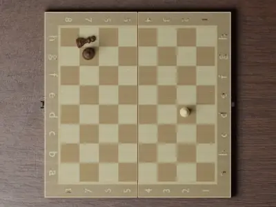 Wood Chess Free 3D model