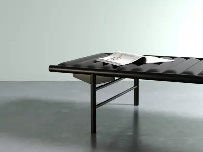 Daybed leather bench 3D model