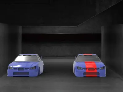 Low-poly model of Subaru Impreza WRX STi 2005 Low-poly 3D model