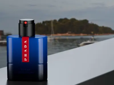 Prada Luna Rossa Perfume Low-poly 3D model