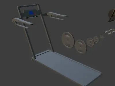 Gym Equipment 3D model buy