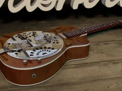Washburn R15RCE Resonator Guitar 3D model