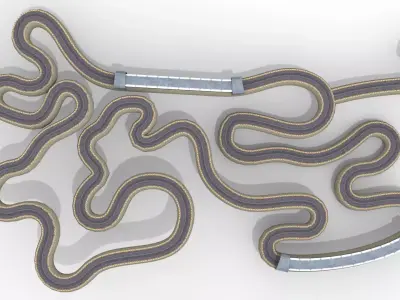 Race Mountain Track 3D model