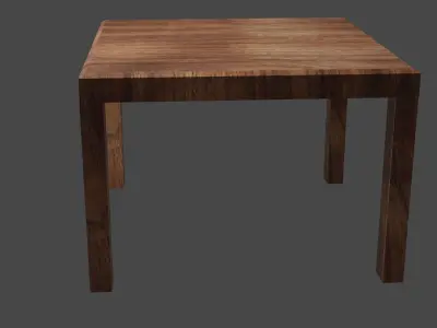 Simple Wooden Table Free 3D model