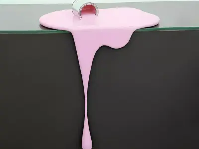 Pink Candy Spill Drip Melt toy 3D print model