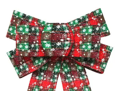 Christmas Bow Ribbon 17 Low-poly 3D model