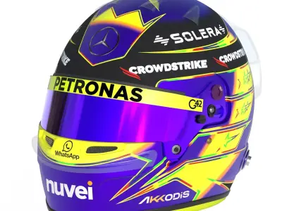 F1 Lewis Hamilton Helmet 2024 3D model
