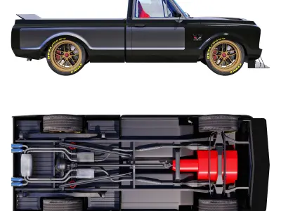 Chevrolet C10 1967 racing 3D model