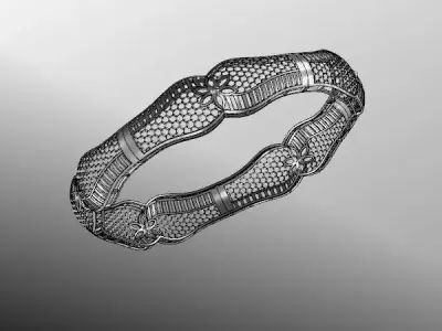 1206 Golden Crest Bangle 60MM-8gm 3D print model