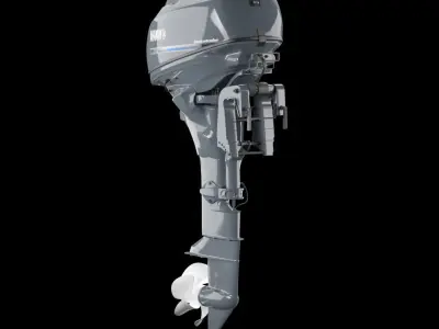 Yahama Out boat motor New F25  3D model