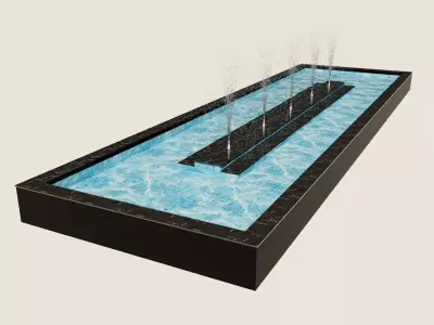 Large Fountain 3D Model  Free 3D model