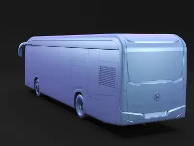 German luxury street bus 3D model