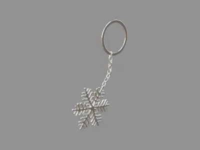 ice-star keychain Silver 3D model