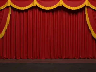 Theater curtain 3D model