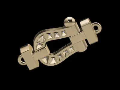 Force Small diamond bracelet 3D print model