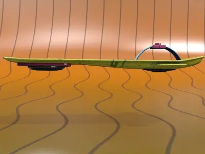 Hoverboard II Neon  Power Shock 3D model