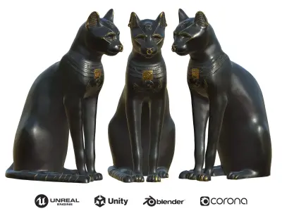 Statue 011 Low-poly 3D model