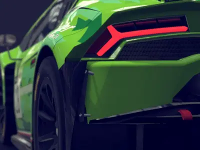 Cartoon Car GTH Low-poly 3D model