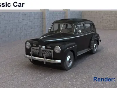 Classic Car 3D model 8