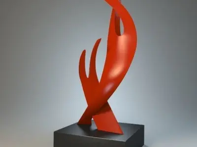 Flame of Love Sculpture 3D model