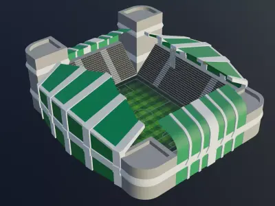 Football Stadium - Celtic Low-poly 3D model