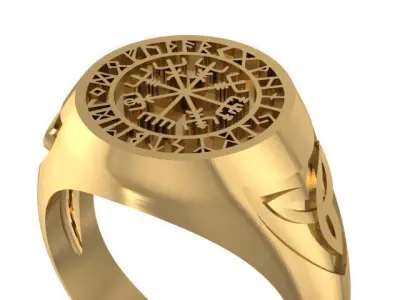 Viking men ring stl 3D model