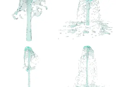 20 Water fountain collection 3D model