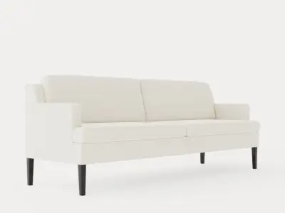 Madison dining sofa black Low-poly 3D model