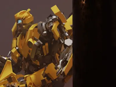 Low Poly BumbleBee from transformers last knight Low-poly 3D model