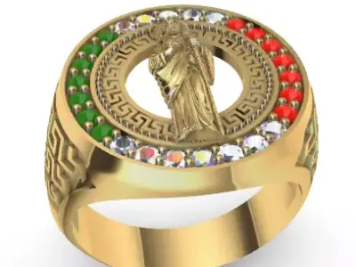 Saint Jude Signet Ring anillo san judas 3D print model