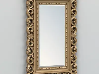 Rectangle mirror frame 010 3D model