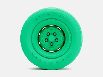 15x8 Mopar Rallye Wheel Goodyear Polyglas G60 Tire 3D print model